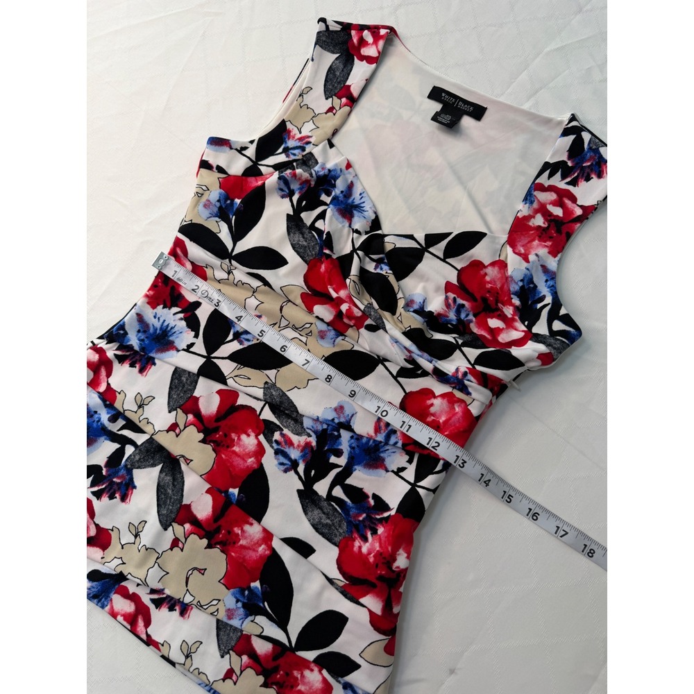 Y2K White House Black Market Floral Babydoll Tank Top XS Fairy Grunge Whimsigoth - Picture 7 of 8